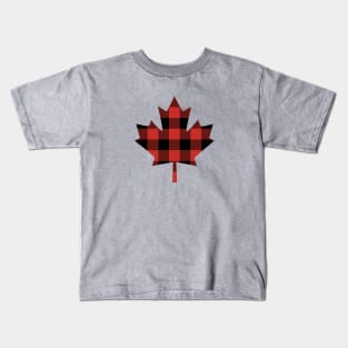 Canada Maple Leaf Red Flannel Canadian Kids T-Shirt